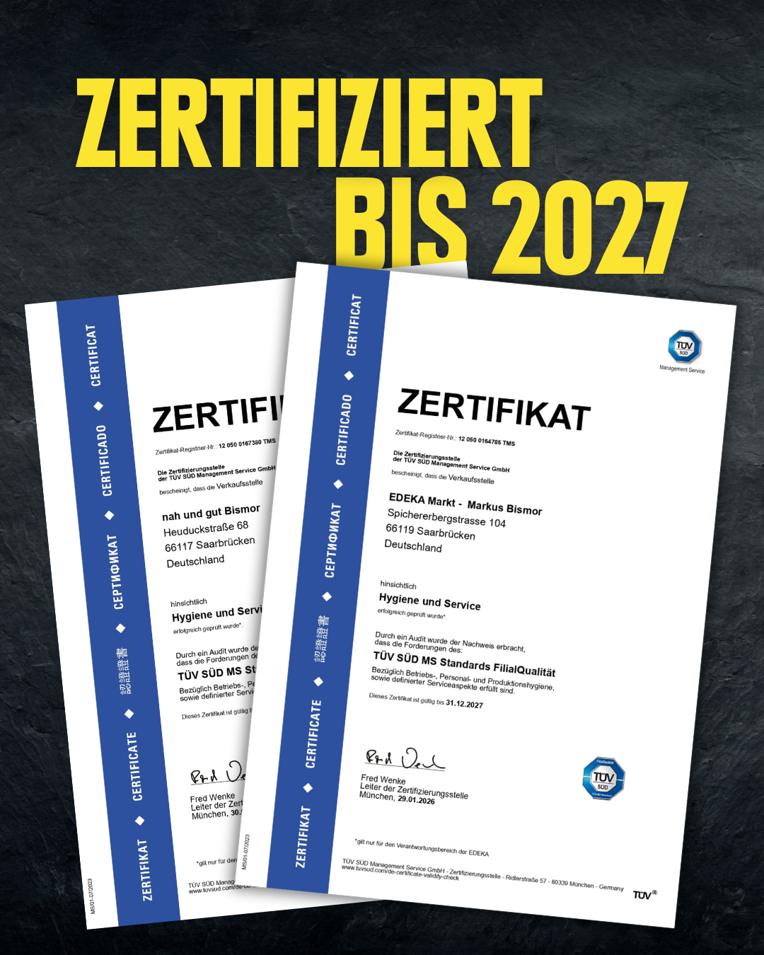 EDEKA Bismor Hygiene Zertifikat